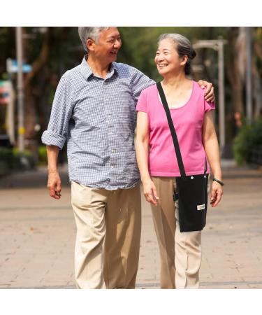 Healeved Urine Bag Cover - Adjustable Strap Catheter Leg Bag Holder for Men and Women - Black - Buy Online on GoSupps.com