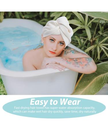 Hair Drying Towel Cap - Fast Absorbent Hair Towel Wrap for Kids & Adults | Perfect Hair Turban for Quick Drying - Buy Online on GoSupps.com