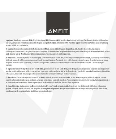 Amfit Nutrition Whey Protein Powder Salted Caramel Flavor 1kg - 33 Servings - Buy Online on GoSupps.com