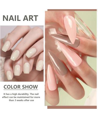 Nail Polish Set - Nude White Nail Varnish Set - 3Pcs Nude Pink Milky White Nial Polish Natural Look - Quick Dry Nail Varnish Gift Set DIY Manicure Home (Nude White) - Buy Online on GoSupps.com