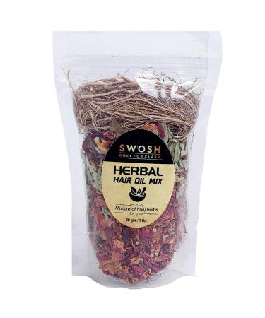SWOSH Ayurvedic Herbal Jadibuti Mixture For Hair Oil Infusion 30 Gram Pack For Complete Nourishment and DIY Home Remedy(No Oil Included)