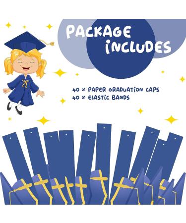 40-Piece Adjustable Blue Paper Graduation Crowns for Kids - Buy Online on GoSupps.com