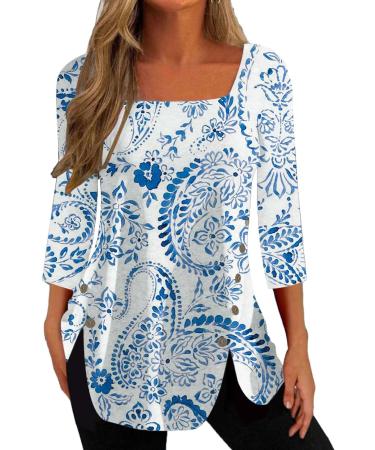 Womens Sweatshirts UK: Side Button Tops & Long Sleeve Square Neck Shirts in Black Hoodies - Blue, S-XXL | tsaChick WYB47 - Buy Online on GoSupps.com