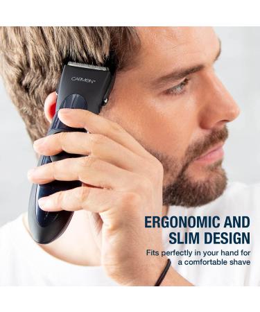 Carmen C81076 Signature Cordless Hair Trimmer with Adjustable Cutting Blade and 5 Cutting Lengths Silver Hair Clippers - Buy Online on GoSupps.com
