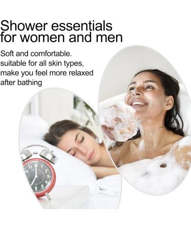 Fishent Loofah Bath Sponge 4 Pack - Soft Exfoliating Body Scrubber for Men & Women | Blue White Green Purple - Ideal for a Refreshing Shower Experience - Buy Online on GoSupps.com