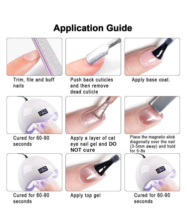 9D Cateye Gel Nail Polish - Nude Sheer Pink with Silver Glitter - 15ml Single Bottle with Magnet Stick - UV/LED Curing - Soak Off - Home Salon - Buy Online on GoSupps.com