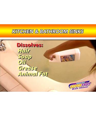 Professor Amos Superfast Drain Cleaner 2 Pack - Dissolve Hair, Grease, Food & Build Up Fast - 8-12 Applications - Buy Online on GoSupps.com