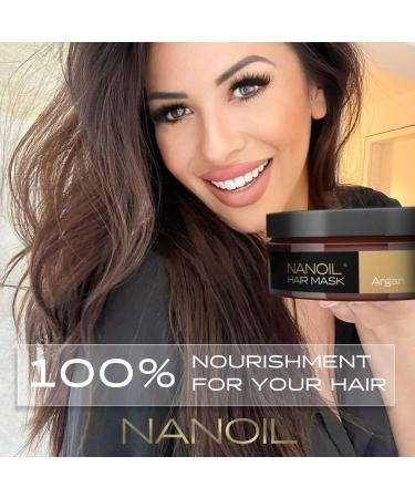 Buy Nanoil Argan Hair Mask 300ml - Regenerate Strengthen & Rebuild Weakened Hair | International Shipping Available - Buy Online on GoSupps.com