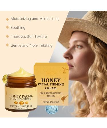 CLY AMS Honey Face Cream Honey Balm Hydrating Facial Moisturizer for Face & Dry Skin Skin Care Soft Moisturizing Lotion for Women Aging & Sensitive Skin 60g/2.12oz - Buy Online on GoSupps.com