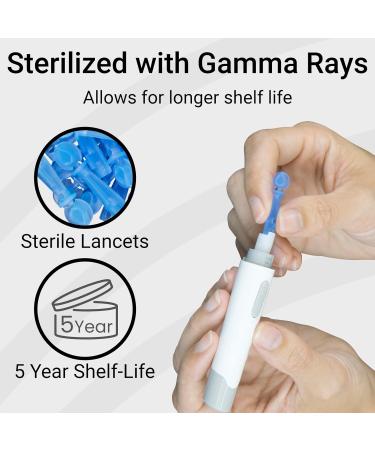 Vive Easy-Twist Lancets for Diabetes - 300 Count 30 Gauge Single Use Finger Pricker for Glucose Monitoring - Safe & Disposable Testing Needles - Buy Online on GoSupps.com