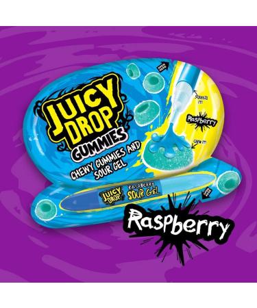 Juicy Drop Pop Lollipops - 12 Pack of 3 Flavours - 6 Blue Raspberry - 4 Strawberry - 2 Cola & Juicy Drop Gummies - 12 Packs of 2 Flavours - Strawberry - Raspberry | Sour Sweets | Sweets in Bulk + Gummies - 12 Packs of 2 Flavours - Buy Online on GoSupps.com