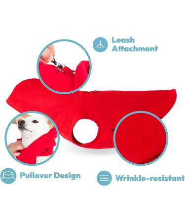 Gooby Fleece-West Hoodie Dog Sweater - Black X-Small | Warm Winter Hoodie for Small Dogs & Cats | Stylish Dog Clothing - Buy Online on GoSupps.com