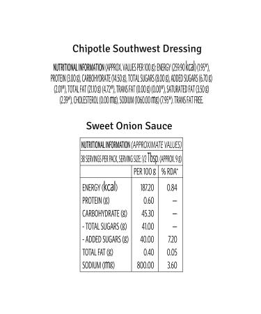 Veeba Sweet Onion Sauce 350g & Chipotle Southwest Dressing 300g - Combo Pack - Buy Online on GoSupps.com