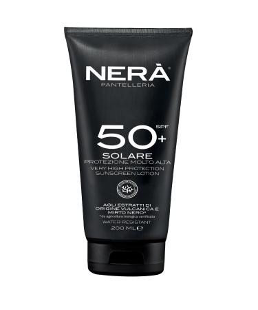 NERA Pantelleria Water Resistant SPF50+ Very High Protection Sunscreen Lotion 200ML - Nourishing Face Sun Cream with UVA/UVB Filters Prevents Dehydration & Skin Aging For Men and Women