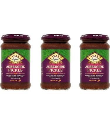 Patak's Pataks Brinjal Pickle Eggplant 10oz (Pack of 3)