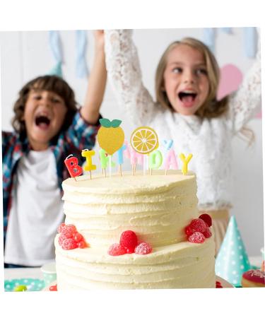 Abaodam 48 Pcs Lemon Cake Toppers Birthday Toppers for Cakes Birthday Cupcake Topper Birthday Cake Decorations De Bautizo Para Ni o Gold Paper Cups Gold Trim Props Baby Summer - Buy Online on GoSupps.com