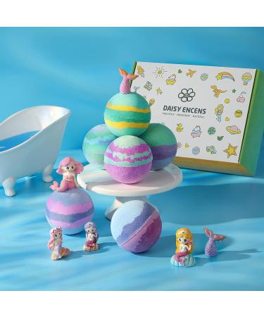 Daisy Encens Mermaid Princess Kids Bath Bombs - Fun & Nourishing Fizzies with Toys & Essential Oils - Gift Set for Girls - All-Natural Bubble Bath - Buy Online on GoSupps.com