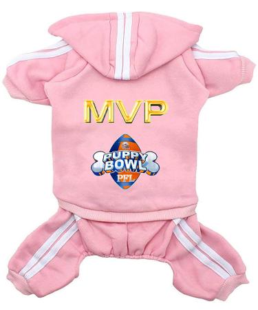 Dog Hoodies Dog Clothing 4 Legs Overall Football Mvp Fleece Sweater Winter Sweat Shirt Shirt Warm Cotton Hoodie For Small Dog Medium Large Dog L Pink