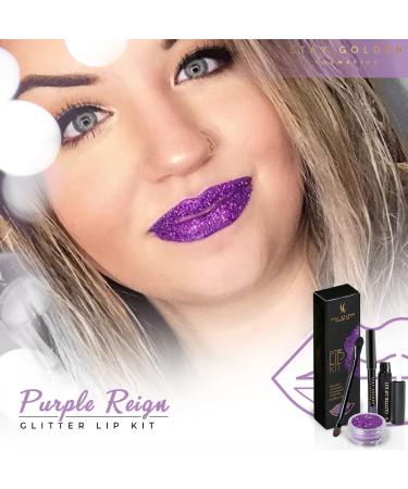 Stay Golden Cosmetics Purple Reign Glitter Lip Kit - Transfer & Smudge Proof - 3 fl.oz - Buy Online on GoSupps.com