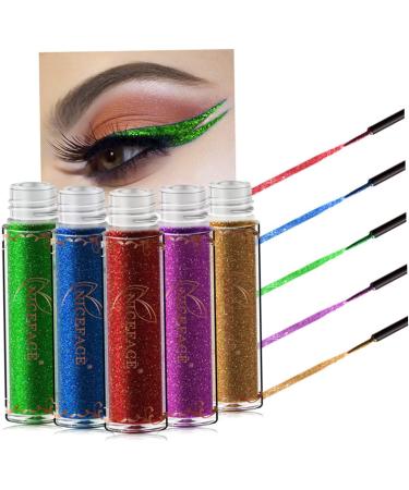 Beavorty 2pcs Waterproof Eyeliner Pencil Liquid Eyeshadow Glitter Pearlescent Liquid Eyeliner Set Miss Shine 1 count (Pack of 1) 03x2pcs - Buy Online on GoSupps.com