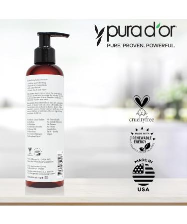 PURA D'OR Facial Cleansing Oil (8 Oz x3 24 Oz) Nourishing Botanical Blend with & Vitamin Jojoba and Sunflower Oil - Gentle Makeup Remover & Deep Cleanser For Healthy Glowing Skin - Paraben-Free - Buy Online on GoSupps.com