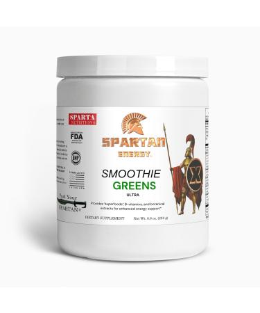 Spartan Energy Ultra Greens Smoothie - Whole-Food Blend energizes The Body with Fruits and Vegetables Organic Grasses adaptogens Immune-Boosting Herbs Plant extracts and enzymes