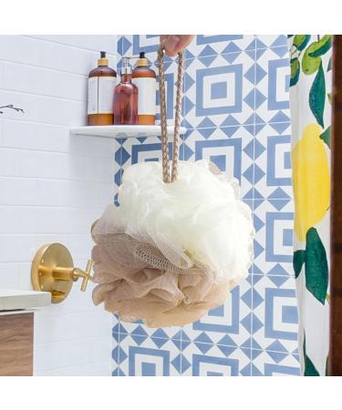Gralara Body Puff Bath Sponge - Portable Khaki Shower Ball for Ultimate Bath Experience | Buy Internationally - Buy Online on GoSupps.com