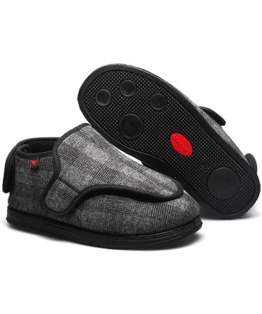 ZHENSI Extra Wide Cotton Slippers for Women - Adjustable Swollen Feet Diabetic Walking Shoes - Non-Slip & Warm - Size 6B - Buy Online on GoSupps.com