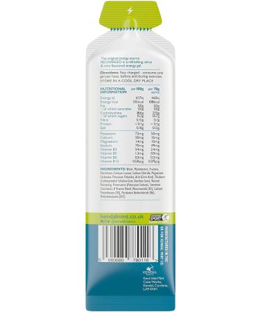 Kendal Mint Co Energy Gel - Citrus & Mint 12 x 70g | Caffeine-Free, Electrolyte-Rich for Running & Cycling | Vegan & GF - Buy Online on GoSupps.com