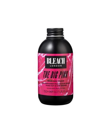 Bleach London the Big Pink Color - semi -Permanent hair color bright real pink vegan animal test -free lively temporary hair color cream 150 ml rose 150 ml (1 Pack)