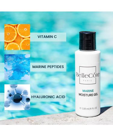 Vitamin C Face Moisturizer Gel - Oil Free Hydrating Gel for Dark Spots Pore Minimizer & Anti-Aging with Hyaluronic Acid & Marine Collagen - 4 oz - Buy Online on GoSupps.com
