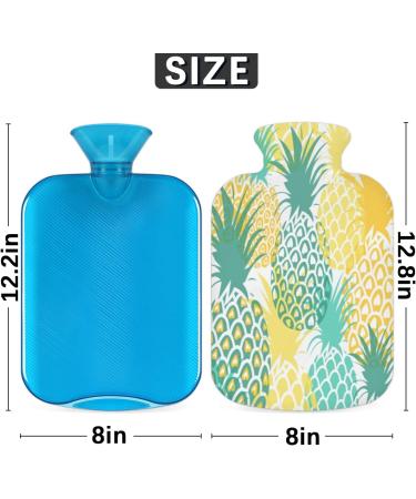 Pineapple Heat Bottle with Fluffy Cover | 2L Hot Water Bottle for Kids & Adults | Cozy Nights & Pain Relief - Buy Online on GoSupps.com
