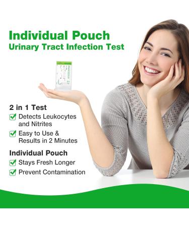 UTI Test Strips 40 Count - Easy Home Urinary Tract Infection Test for Men and Women - Detects Leukocytes and Nitrites - 2-in-1 Urinary Testing Kit - Exp 12-21-2023 - Buy Online on GoSupps.com