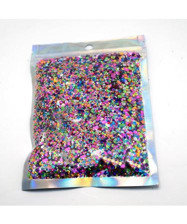 Shape Glitter 2oz Dots Mixed Chunky Glitter Circle Colorful Nail Sequin for Tumblers Nails Resin Cosmetics (Dots Mix)