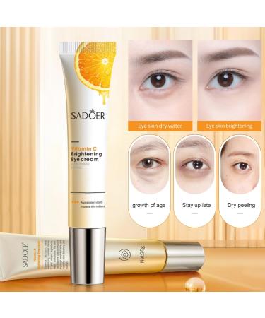 Vitamin C Eye Cream for Dark Circles and Puffy Eyes Brighten Instant Tightener Under Eye Repair Cream Hydrating Brightening Anti Aging Eye Bags Remover Wrinkle Filler Eye Serum for All Skin Types - Buy Online on GoSupps.com