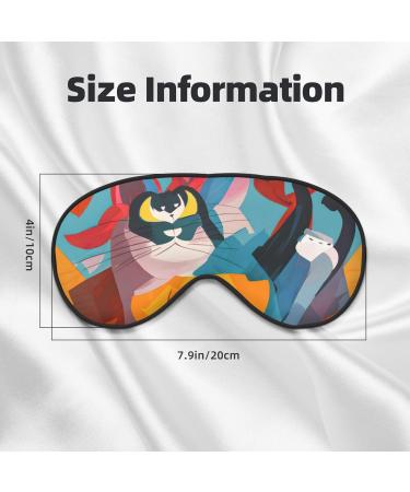 SSIMOO Cartoon Cats Sleep Mask - Adjustable Breathable Eye Mask for Comfortable Sleep | International Shipping - Buy Online on GoSupps.com