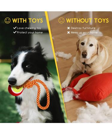 Nobleza 100% Cotton Dog Toy Rope 2 Pack 28cm | Boosts Dog's Mental & Dental Health - Buy Online on GoSupps.com