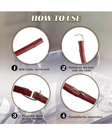 Sewing Machine Leather Belt Set - 4 Pieces 72 x 3/16 Inch with Hook | Universal Pedal Sewing Machine Replacement Parts and Accessories - Buy Online on GoSupps.com