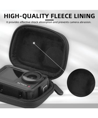 Brdrc Storage Pocket Case for DJI Osmo Action 4/3 | Mini-Hard Bowl Pocket & PU Travel Shell for GoPro 12/11/10/9 Accessories (Black) - International Shipping Available - Buy Online on GoSupps.com