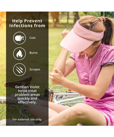 De La Cruz Gentian Violet Antiseptic - 1 fl oz First Aid Solution - Buy Online on GoSupps.com