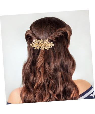 CALLARON Leaf Hairpin Hair Barrettes Hairclip Hair Clips Hair Toppers Hair Claw Clips Hair Roller Clips Flower Hair Clip Hair Rhinestones Flower Barrette Spring Bride Zinc Alloy Accessories - Buy Online on GoSupps.com
