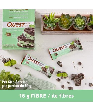 Quest Nutrition Bar Mint Chocolate Chunk 12 Bars - 720g | Delicious Snack with Mint Chocolate Flavor - Buy Online on GoSupps.com