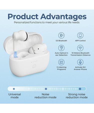 Maihear 2-in-1 Bluetooth Hearing Aids for Seniors - Digital Sound Amplifiers with Noise Cancelling Technology | Rechargeable & APP Controlled | 1 Pair X808-w - Buy Online on GoSupps.com