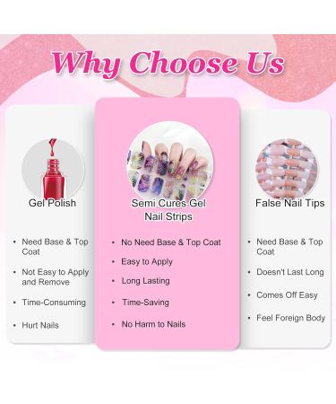 CBOIC 22PC UV Gel Nail Foils - Self-Adhesive Glossy Nail Wraps for Women & Girls | Salon Quality Gel Polish Stickers - Sparkling Enchantment - Buy Online on GoSupps.com