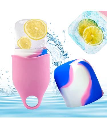 Ice face roller Ice roller for Face Eyes and Neck Pelctfcr Silicone Ice Face Roller Skin Care Mold Brighten Skin & Enhance Your Natural Glow Remove Fine Lines Shrink Pores Reusable Facial Tr