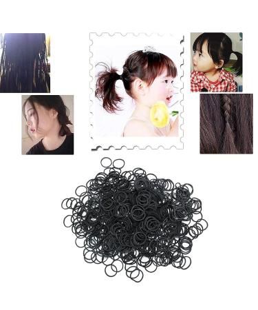 1000 Black Mini Elastic Hair Ties - Perfect for Kids Braids & Weddings | eCommerce International Shipping - Buy Online on GoSupps.com