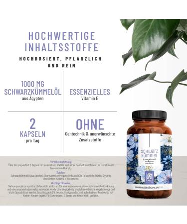 NaturTreu Black Cumin Oil Capsules - High Dose 1000mg with Vitamin E - 120 Vegan Gel Capsules - Cold-Pressed from Egypt - Premium Black Seed Oil - Buy Online on GoSupps.com