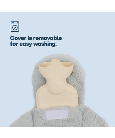 LIVIVO Large Hot Water Bottle with Sloth Microfiber Fleece Cover - 2L, Quick Heat for Comforting Pain Relief - Buy Online on GoSupps.com