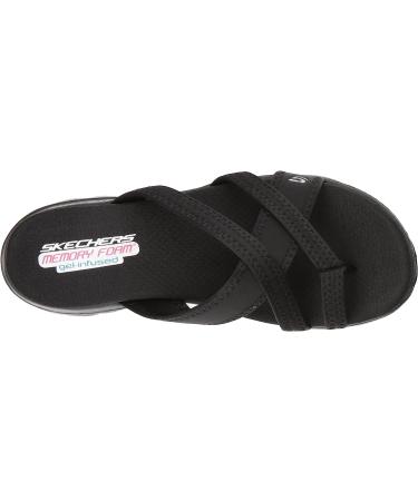 Skechers Flex Appeal 2.0 Start Up Sport Sandal - Unisex, Size 8, Black/Black - Buy Online on GoSupps.com