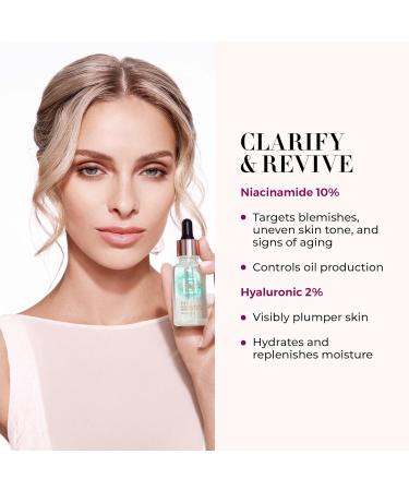 LUMINESS Airbrush Skincare for Blemish-Prone Skin - Clarify & Revive with Hyaluronic 2% & Niacinamide 10% - Includes Breeze Device - International Shipping Available - Buy Online on GoSupps.com